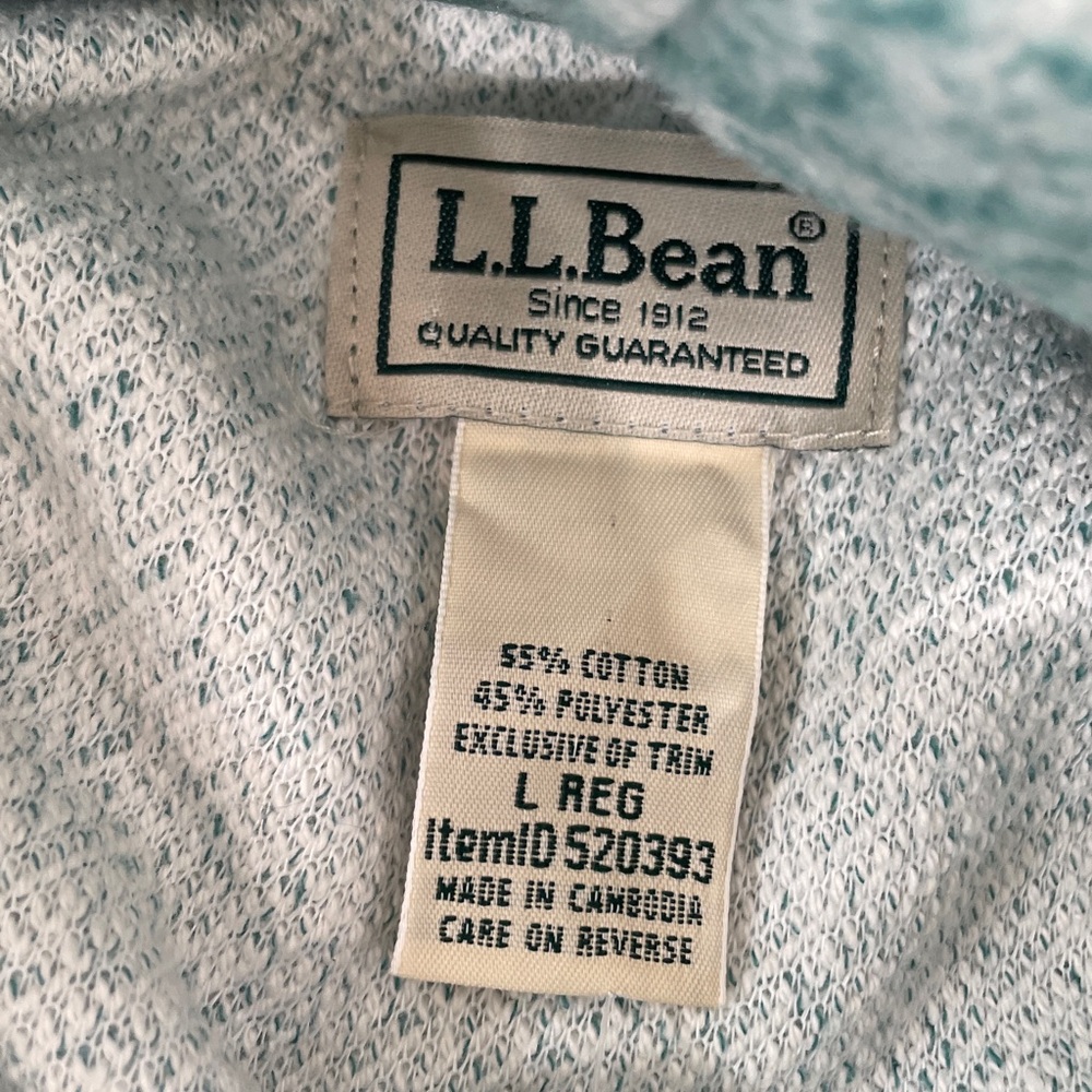 NWT L.L. Bean Fleece Henley Hoodie Size Large Super Soft And Cozy - Picture 4 of 9
